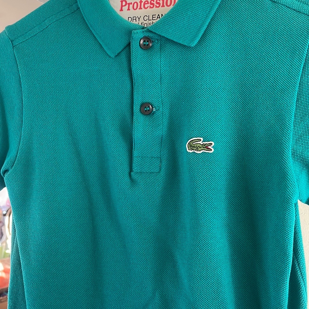 Kids teal Lacoste polo shirt